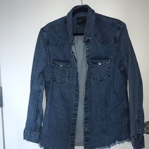 Zara man denim button down shirt
